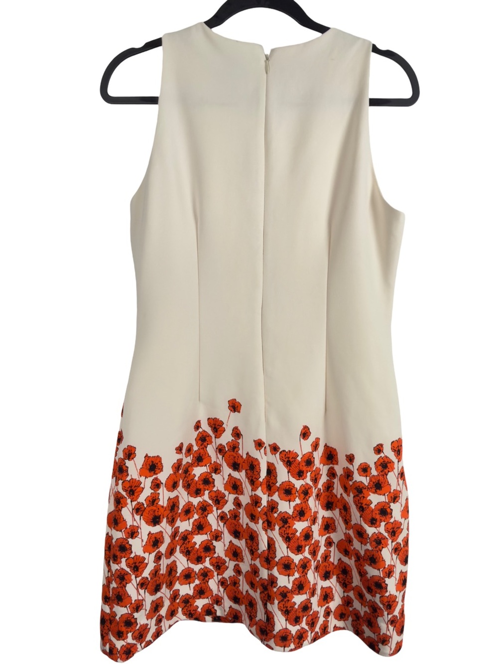 Taylor Sleeveless Poppy Floral Border Print Shift Dress – Size 10 - Picture 5 of 8